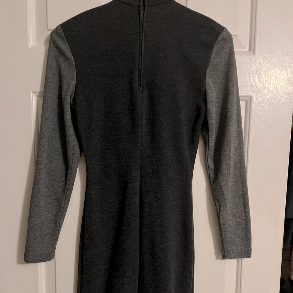 Gray long sleeve dress